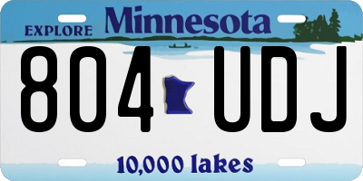 MN license plate 804UDJ