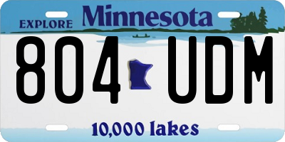 MN license plate 804UDM