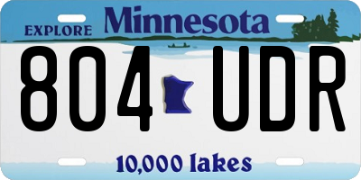 MN license plate 804UDR