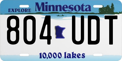 MN license plate 804UDT