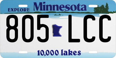 MN license plate 805LCC