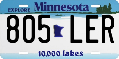 MN license plate 805LER