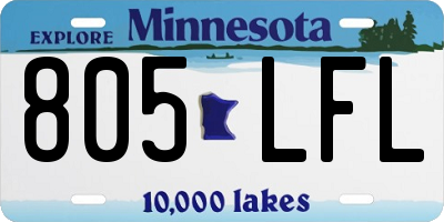 MN license plate 805LFL