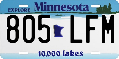 MN license plate 805LFM
