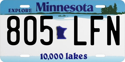 MN license plate 805LFN