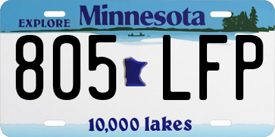 MN license plate 805LFP