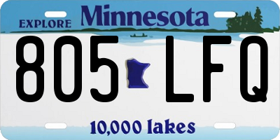 MN license plate 805LFQ