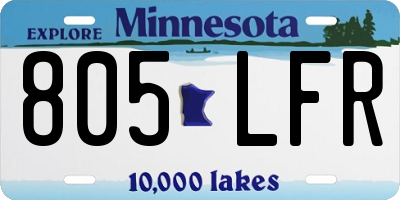 MN license plate 805LFR