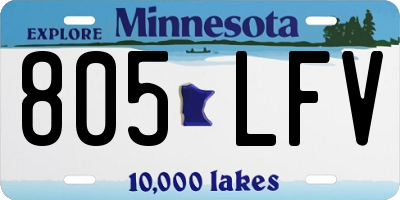 MN license plate 805LFV