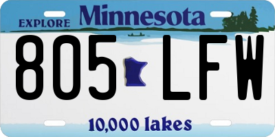 MN license plate 805LFW