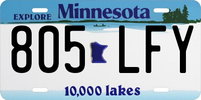 MN license plate 805LFY