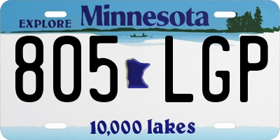 MN license plate 805LGP