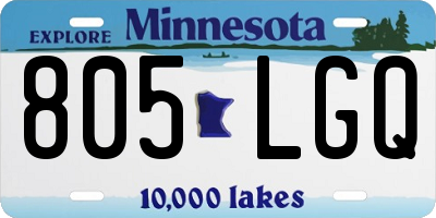 MN license plate 805LGQ