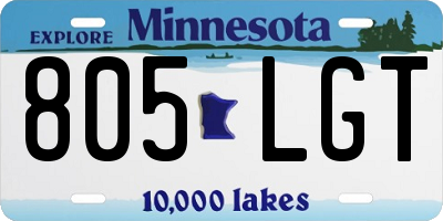MN license plate 805LGT