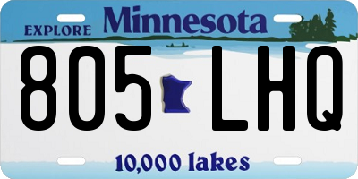 MN license plate 805LHQ