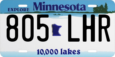 MN license plate 805LHR