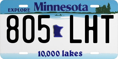 MN license plate 805LHT