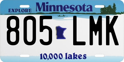 MN license plate 805LMK