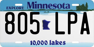 MN license plate 805LPA