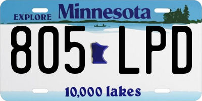 MN license plate 805LPD