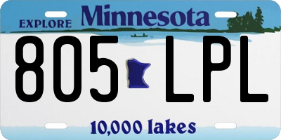 MN license plate 805LPL