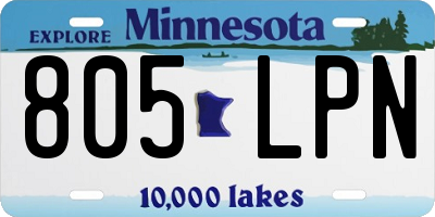 MN license plate 805LPN
