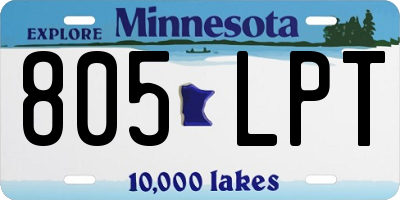 MN license plate 805LPT