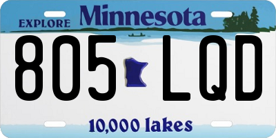 MN license plate 805LQD
