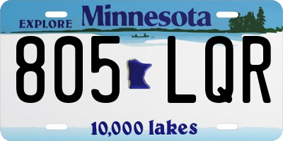 MN license plate 805LQR
