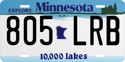 MN license plate 805LRB