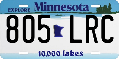 MN license plate 805LRC