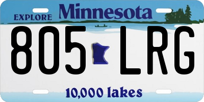 MN license plate 805LRG