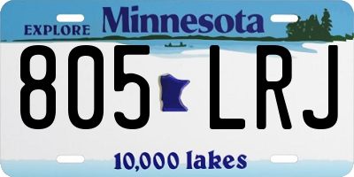 MN license plate 805LRJ