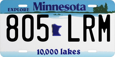 MN license plate 805LRM
