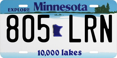 MN license plate 805LRN