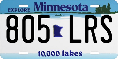 MN license plate 805LRS