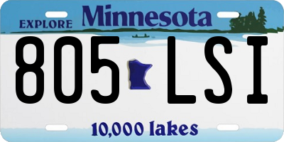 MN license plate 805LSI