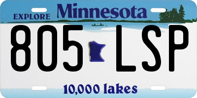 MN license plate 805LSP