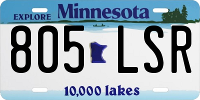 MN license plate 805LSR