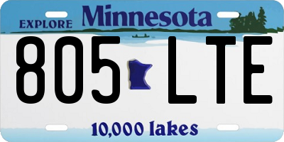 MN license plate 805LTE