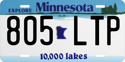 MN license plate 805LTP