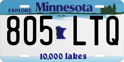 MN license plate 805LTQ