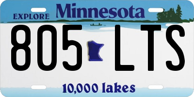 MN license plate 805LTS