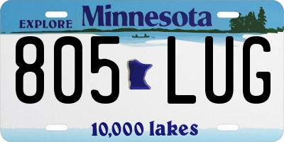 MN license plate 805LUG