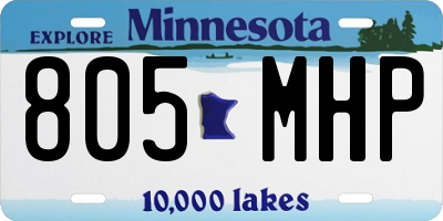 MN license plate 805MHP