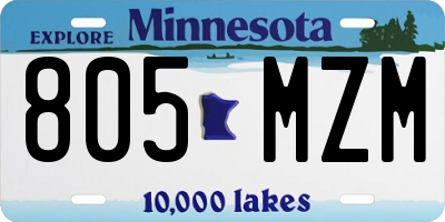 MN license plate 805MZM