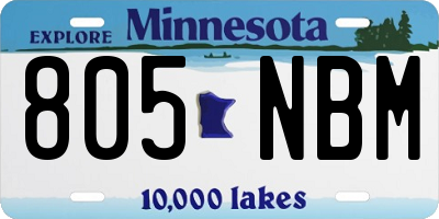 MN license plate 805NBM