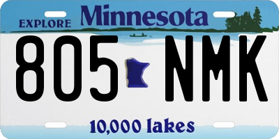 MN license plate 805NMK
