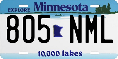 MN license plate 805NML