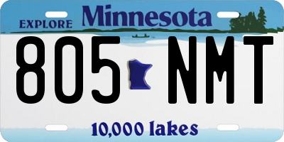 MN license plate 805NMT